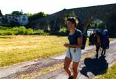  la sortie de saint Jean du Gard sur le GR70